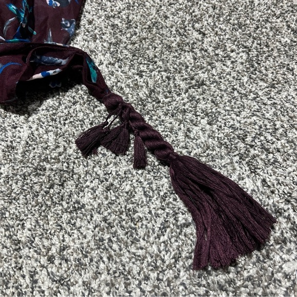 Mudd Y2K Scarf Light Neck Wrap Mauve/ Purple Bird Lover Sheer - Picture 2 of 7